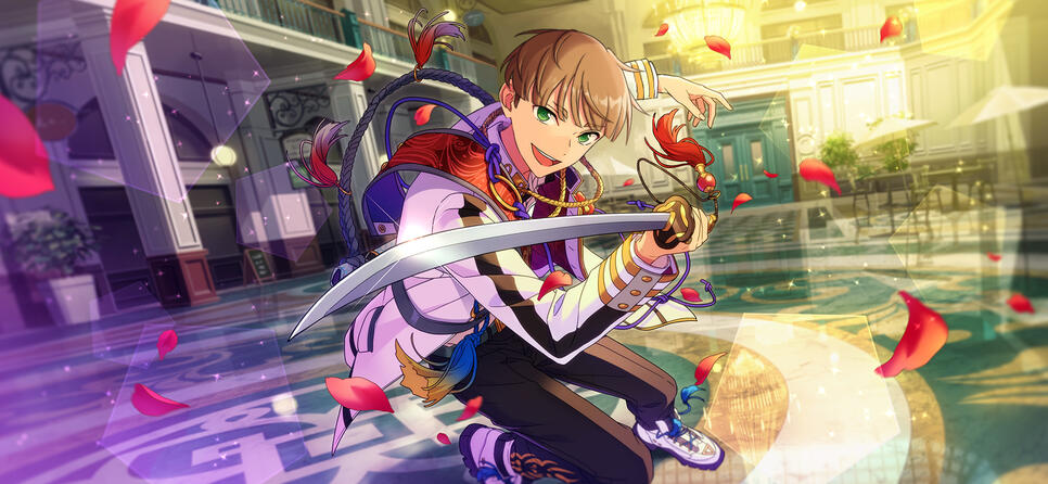 Card edit of Mao Isara's "Earnest Chanbara Night" card